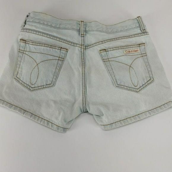 Calvin Klein Vintage Mom Jean 3" whitewash short retro shorts - Picture 6 of 7